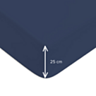 Drap-housse Coton Bleu Bonnet 25 - 140x200 cm