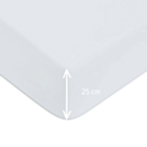 Drap-housse Coton Blanc Bonnet 25 - 70x190 cm