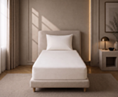 Ambiance drap-housse Satin Perle Bonnet 35 - 80X200 cm