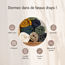 Drap-housse Coton Kaki Bonnet 30 - 200x200 cm