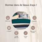 Drap-housse Coton Bleu Bonnet 25 - 90x200 cm