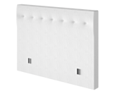 Tête de lit Kalmia Boucle Blanc 180 - H120 cm