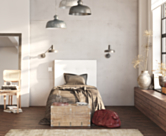 Tête de lit Kalmia Boucle Blanc 90 - H120 cm