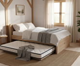 Matelas Essential Oli utilisé en lit gigogne 90x190 cm – matelas d'appoint pour chambre d'amis