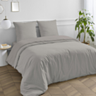 Drap-housse Percale Gris Clair Bonnet 35 - 160x200 cm