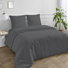 Drap-housse Percale Gris Foncé Bonnet 35 - 140x190 cm