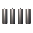 Lot de 4 pieds cylindriques Métal Laqué - H20 cm
