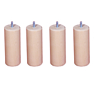 Lot de 4 pieds cylindriques Vernis Clair - H15 cm