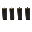 Lot de 4 pieds cylindriques Wengé - H15 cm