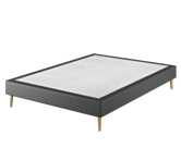 Sommier Tapissier Cirse Deco Noir - 160x200 cm