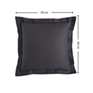Taie d'oreiller Coton Zinc - 63x63 cm