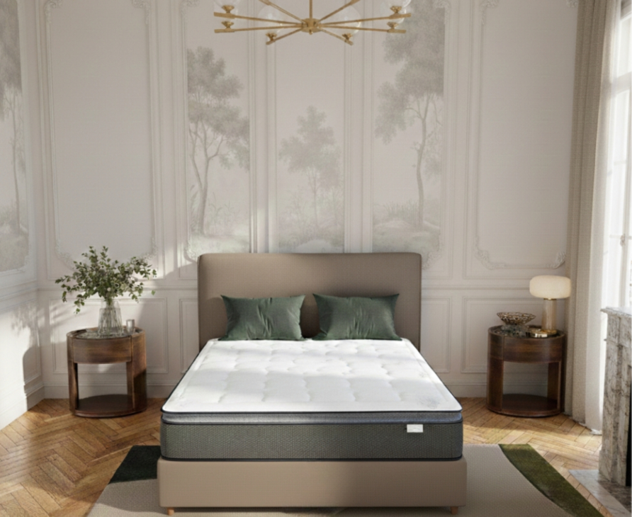 Ensemble Memphis / Cosmos déco taupe - 140x190 cm