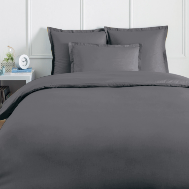Housse de couette Coton Zinc - 240x260 cm