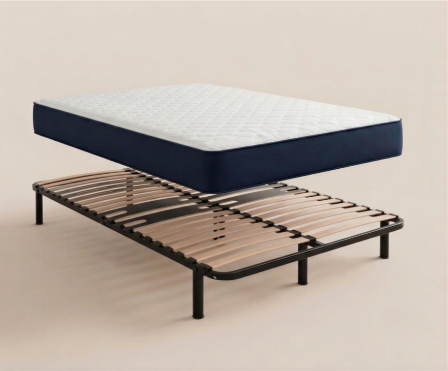 Ensemble matelas Flora / Sommier Optikit - 160x200 cm 