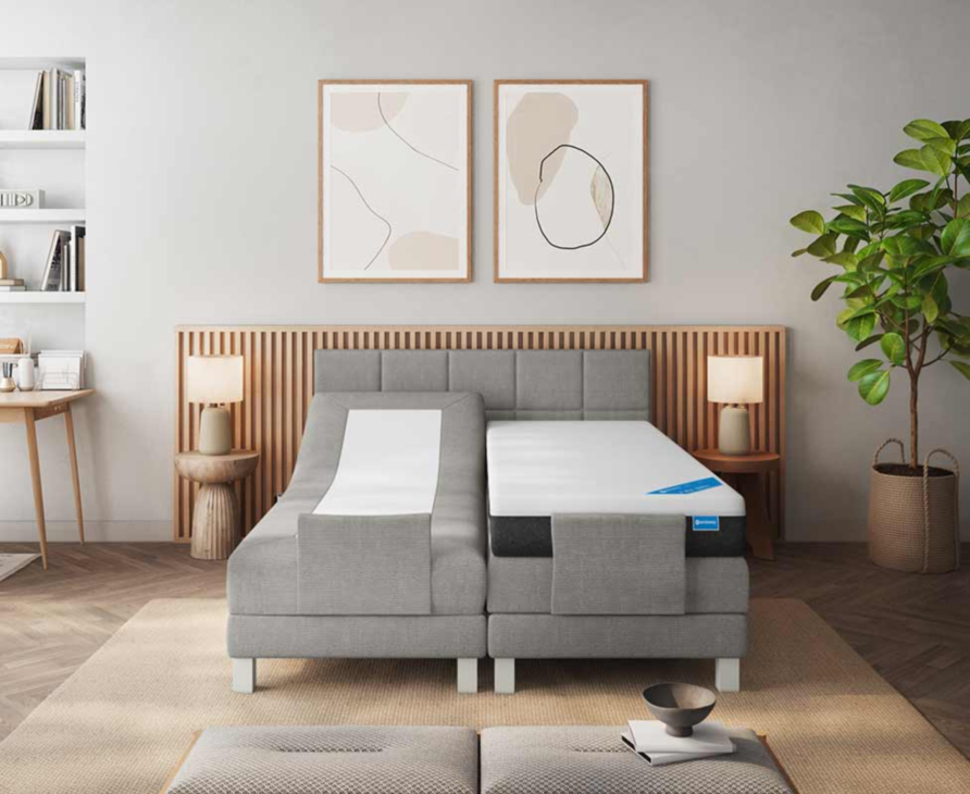 Boxspring Eton Electrique Merlot Gris - 160x200 cm