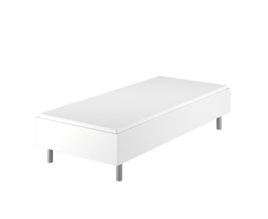 Lit German Confort Blanc  - 90x190 cm