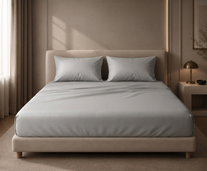 Drap-housse Satin Perle - Bonnet 35 - 140x200 cm
