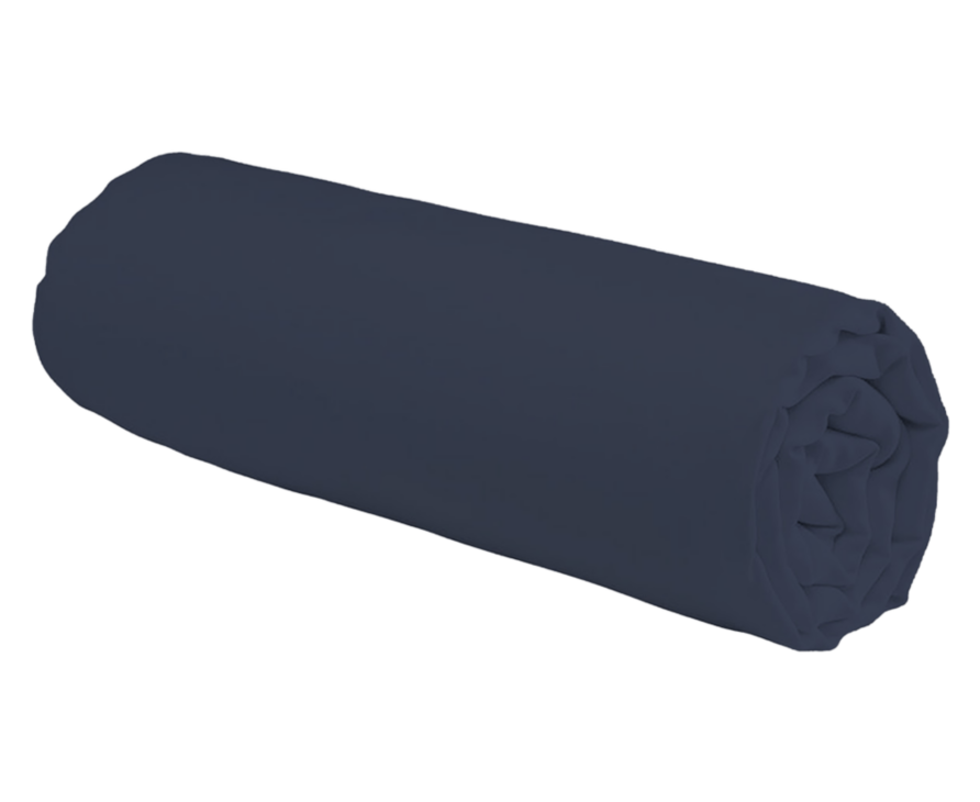 Drap-housse Satin Marine Bonnet 35 - 180x200 cm