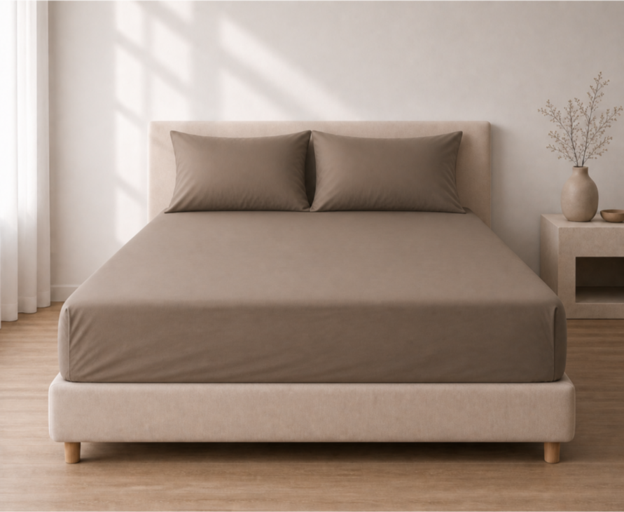 Drap-housse percale Cashmere Bonnet 35 140X200 cm