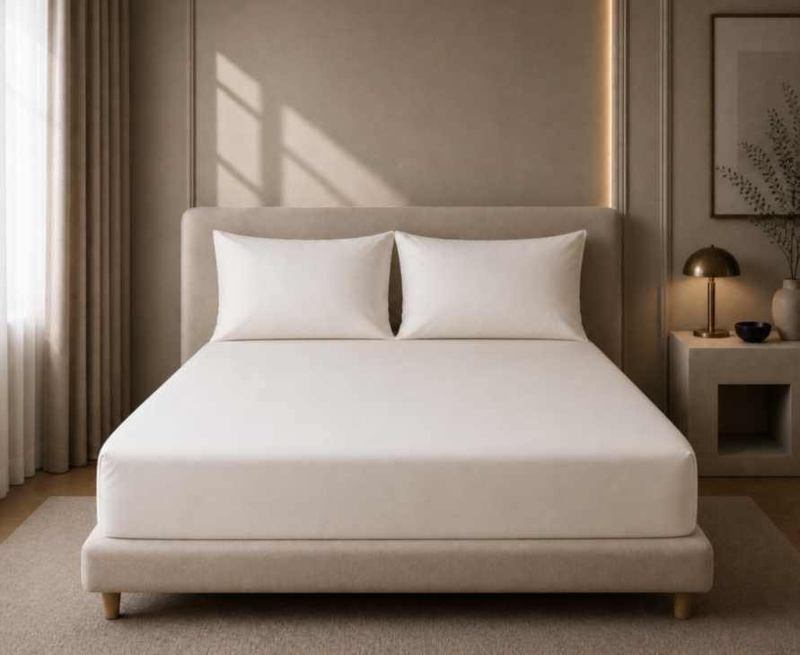 Drap-housse Satin Perle Bonnet 35 - 140X190 cm