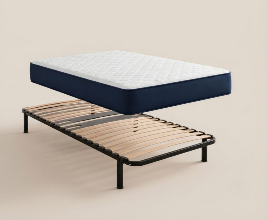 Ensemble matelas Flora / Sommier Optikit - 90x190 cm 
