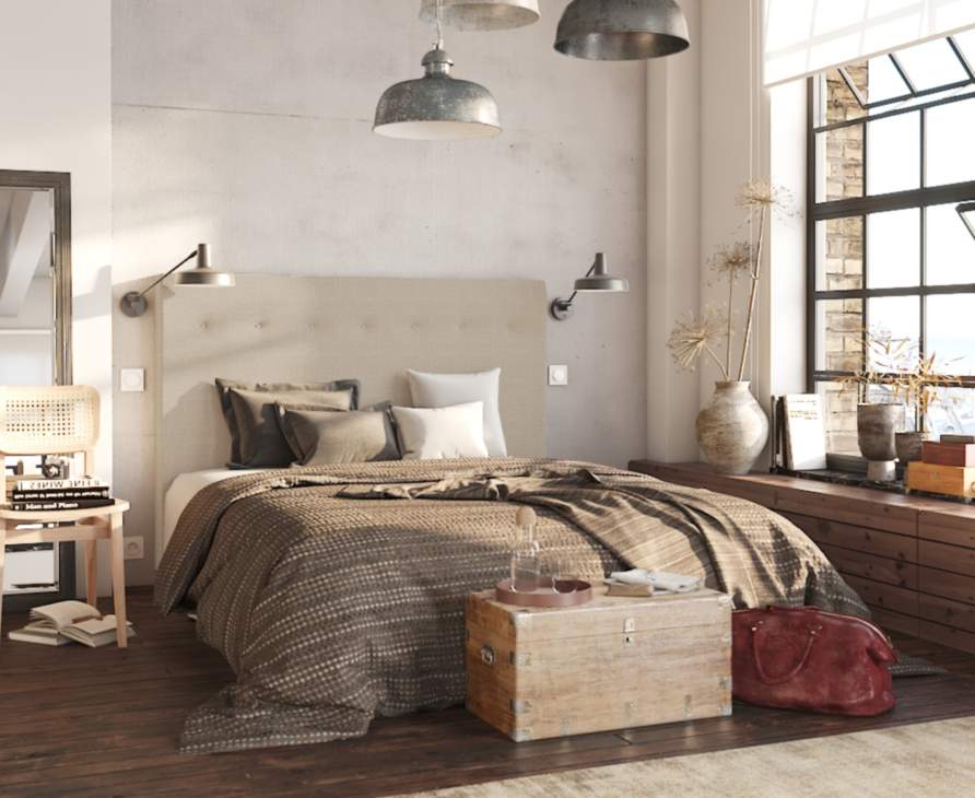 Tête de lit Kalmia Beige 160 - H100 cm