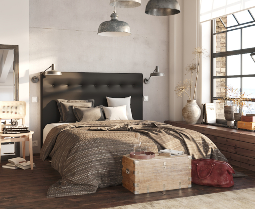 Tête de lit Kalmia S Noir 160 - H100 cm