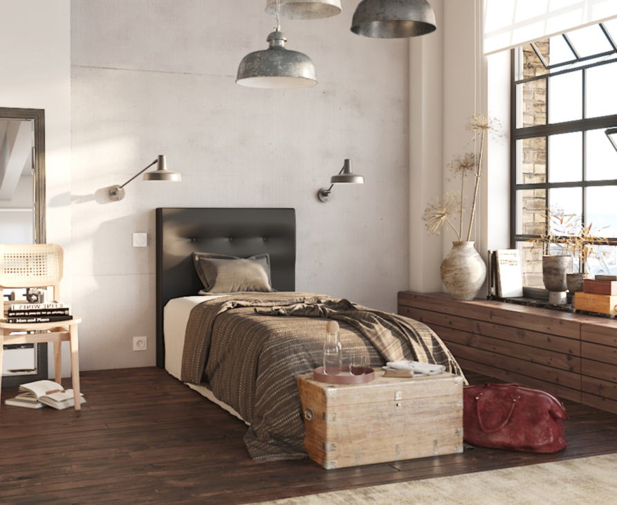 Tête de lit Kalmia S Noir 90 - H120 cm