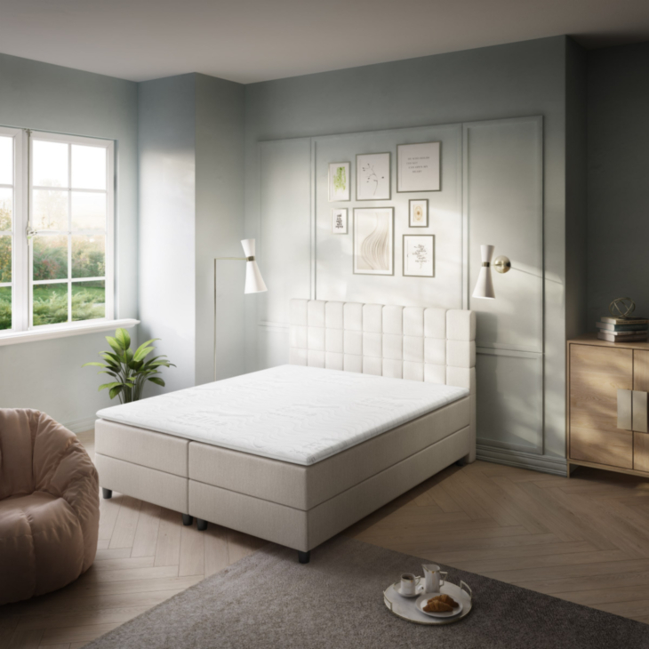Lit Coffre Omega Beige - 180x200 cm
