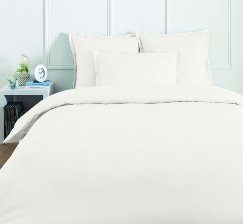 Housse de couette Coton Blanc - 140x200 cm