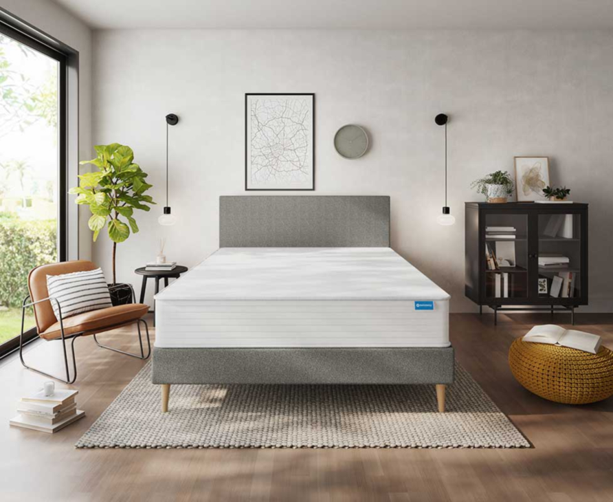 Sommier Tapissier Calla Deco Gris - 140x190 cm