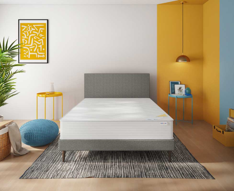 Sommier Tapissier Cirse Deco Gris - 140x190 cm
