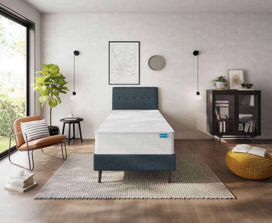 Sommier Tapissier Calla Deco Bleu - 90X190 cm