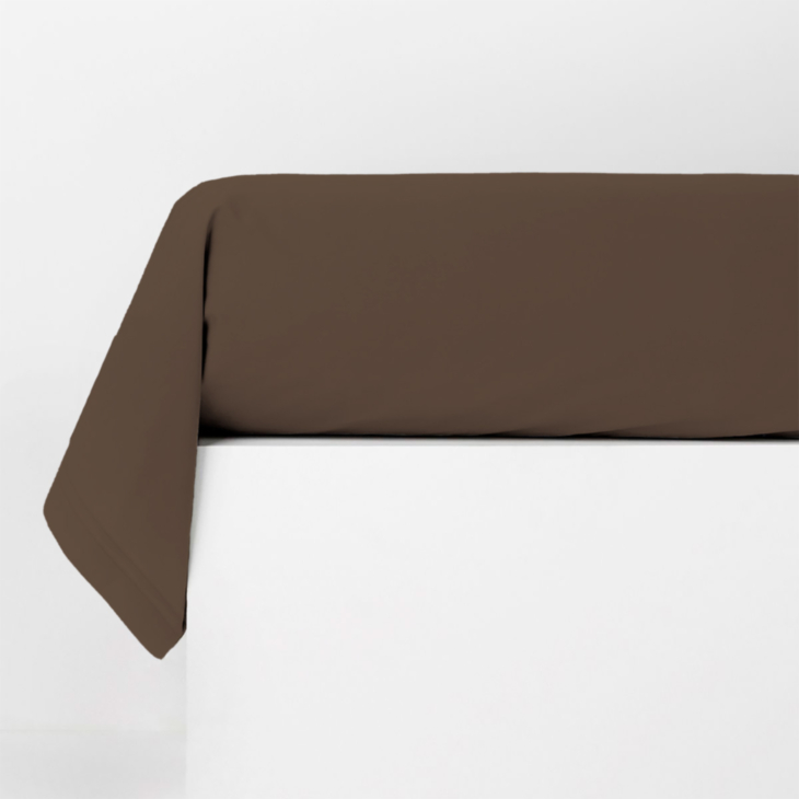 Taie de traversin rond Taupe - 85x180 cm