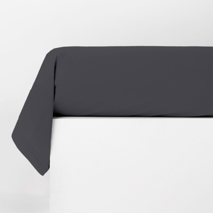 Taie de traversin rond Zinc - 85x160 cm