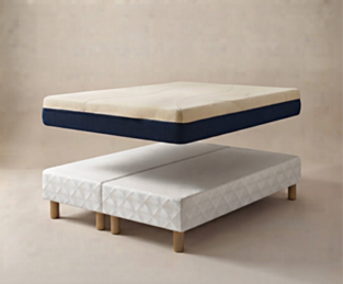Ensemble matelas Aurore / sommier Cirse - (x2) 90x200cm - 180x200 cm