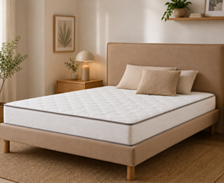 Ensemble literie Leon - beige - (x2) 80x200 cm (160x200 cm) 