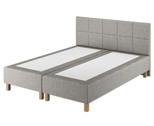 Boxspring Dayton Merlot Gris - 160x200 cm