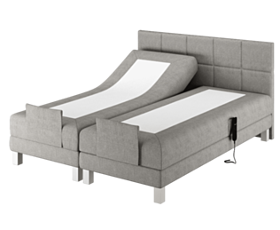 Boxspring Eton Electrique Merlot Gris - 160x200 cm