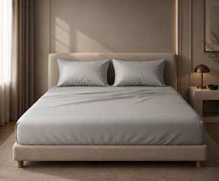 Drap-housse Satin Perle - Bonnet 35 - 140x200 cm