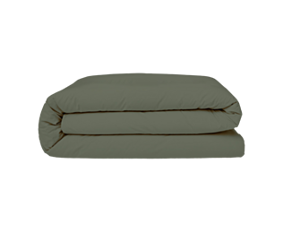 Housse de couette Coton Kaki - 140x200 cm