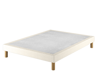 Sommier Tapissier Cirse Deco Boucle Blanc - 140x190 cm