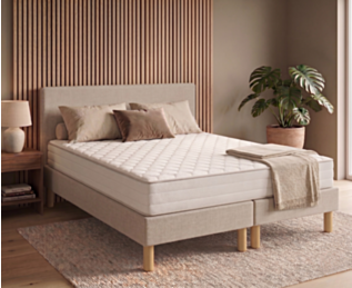 Ensemble literie Leon - beige - (x2) 80x200 cm (160x200 cm) 