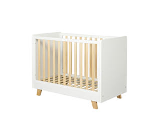 Lit bébé Charlie blanc - 60x120 cm 