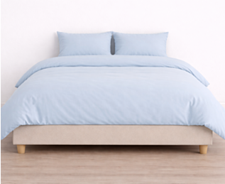 Housse de couette 100 % Coton Baby Blue - hauteur 25 - 200x200 cm