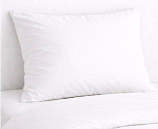 Taie d'oreiller 100% coton - Blanc - 50x70 cm 