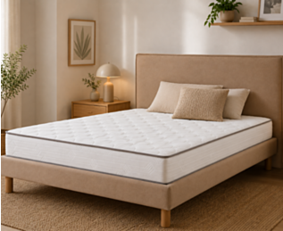 Ensemble literie Leon - beige - (x2) 90x200 cm (180x200 cm) 