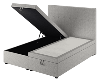 Lit Coffre Cassia Ashgrey - 90x190 cm