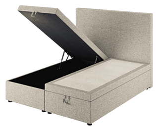 Lit Coffre Cassia Beige - 140x200 cm