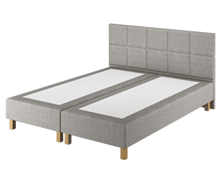 Boxspring Coventry Merlot Gris - 140x190 cm